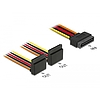Delock 15 pin-es SATA kábel bemeneti zár funkcióval > 2 db 15 pin-es SATA tápcsatlakozó kimeneti fel (60170)