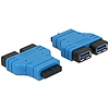 Delock Adapter USB 3.0 pin header female > 2 x USB 3.0 Type-A female parallel (65670)