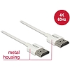 Delock HDMI-kábel Ethernettel - HDMI-A-csatlakozódugó > HDMI-A-csatlakozódugó, 3D, 4K,0,25 m, vékony (85120)