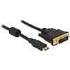 Delock HDMI-kábel Mini-C-csatlakozódugóval > DVI 24+1 csatlakozódugó 3 m (83584)