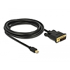 Delock Kábel mini Displayport 1.1 dugó > DVI 24+1 dugó 3 m (83990)