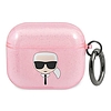 Karl Lagerfeld KLA3UKHGP AirPods 3 borító rózsaszín/rózsaszín Glitter Karl´s Head