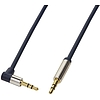 Logilink audió kábel 3.5 mm Sztereó M/M 90´ elfordított, 0,75 m, kék (CA11075)