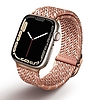 UNIQ Aspen Apple Watch szíj 40/38/41mm Series 4/5/6/7/8/SE/SE2 fonott DE rózsaszín/citrus rózsaszín