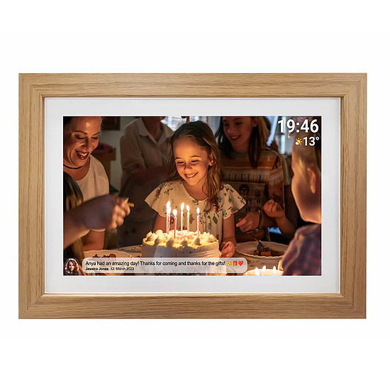 15,6"-os Denver Frameo PFF-1543LW digitális képkeret - világosbarna