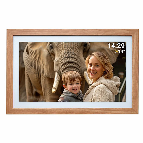 21,5"-os Denver Frameo PFF-2162LW digitális képkeret - világosbarna