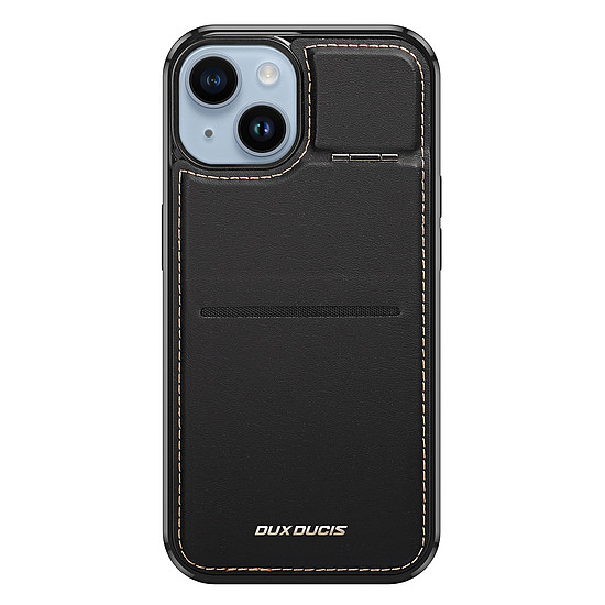 3 az 1-ben pénztárca tok állvánnyal iPhone 14 Plus MagSafe RFID blokkolóval Dux Ducis Rafi Mag - fekete