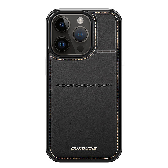 3 az 1-ben tok iPhone 14 Pro Max készülékhez MagSafe Wallet RFID blokkoló állvánnyal Dux Ducis Rafi Mag - fekete