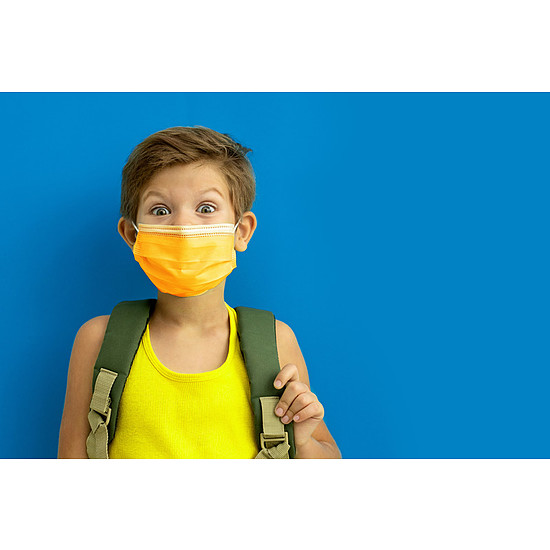 3 rétegű egészségügyi gyerek szájmaszk, gumis rögzítéssel, mix színek 50 db/csomag