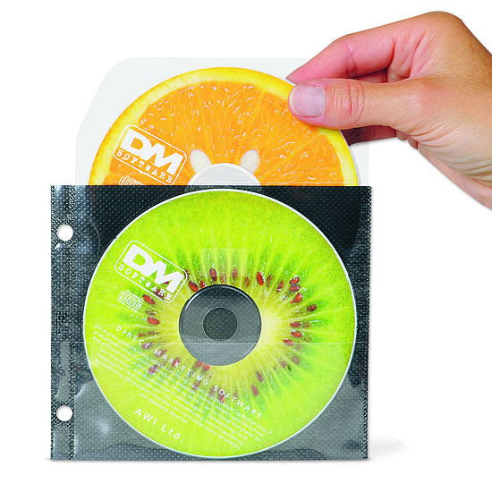 3L 10287 CD/DVD lefűzhető tároló tok NEM öntapadó, ráhajtható lezáró füllel, 140x124mm, 25db/csom