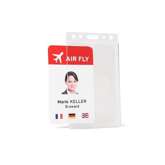Tarifold azonosítókártya tartó nyakbaakasztható műanyag függőleges 61x104 mm 10 db / csomag 11310