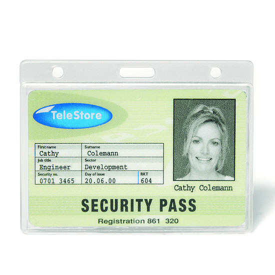Tarifold azonosítókártya tartó nyakbaakasztható műanyag vízszintes 91x68 mm 10 db / csomag 11305