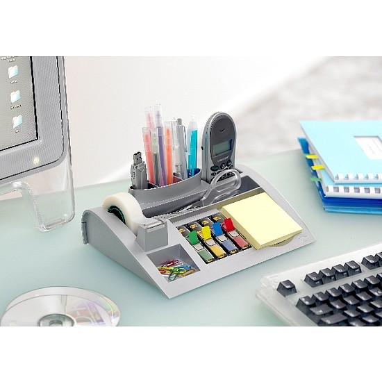 3M C50 asztali írószertartó rendező töltött ezüst