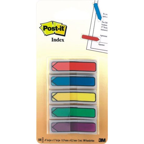 3M Post-it jelölő nyíl 11,9x43,2 mm átlátszó adagolóval 5x20 lap 684ARR1