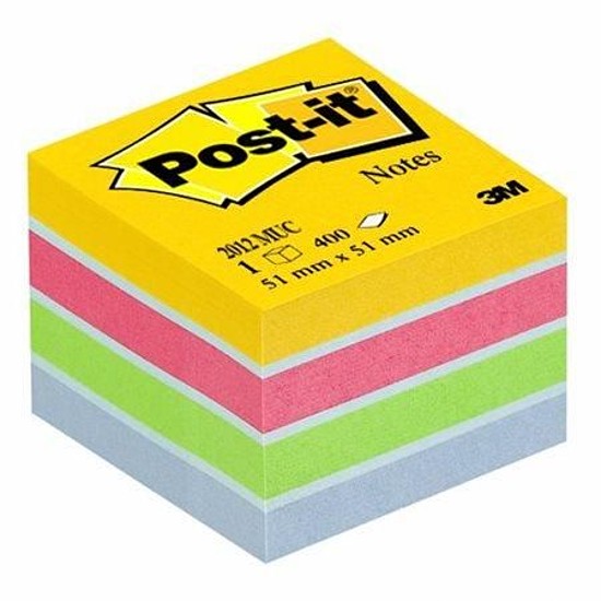 3M Post-it öntapadós jegyzettömb 51x51mm 400 lap ultra színek kocka