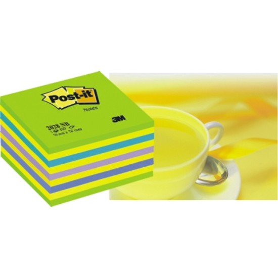 3M Post-it öntapadós jegyzettömb 76x76mm 450 lap lollipop kék, zöld 2028NB