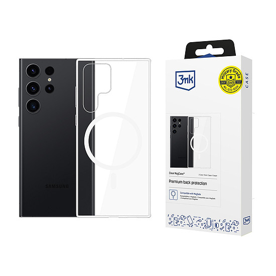 3mk Átlátszó MagCase Samsung Galaxy S23 Ultra készülékhez - átlátszó