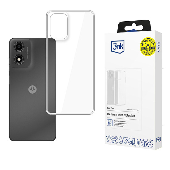 3mk átlátszó tok Motorola Moto E14/G04/G04S készülékhez - átlátszó
