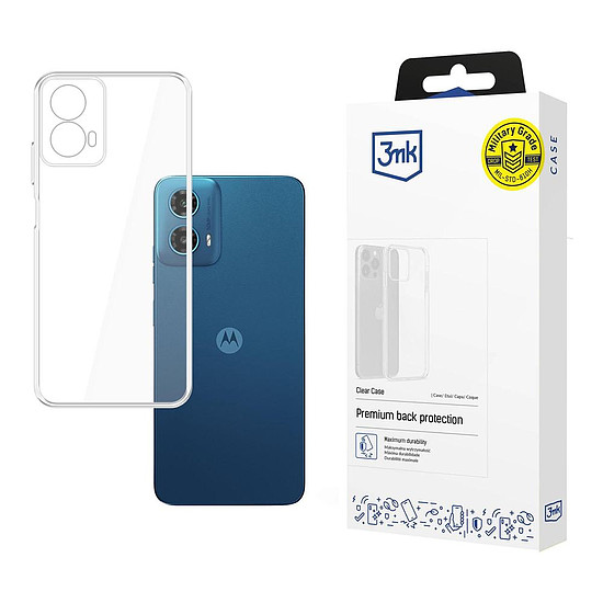 3mk átlátszó tok Motorola Moto G34 5G-hez - átlátszó