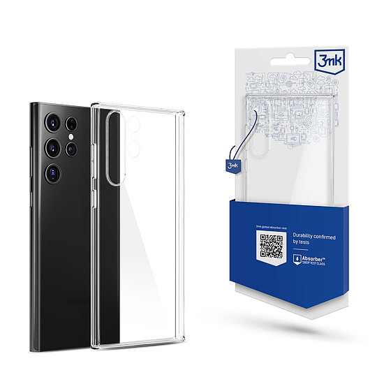3mk átlátszó tok Samsung Galaxy S23 Ultra készülékhez - átlátszó