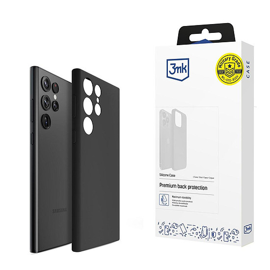 3mk-es szilikon tok Samsung Galaxy S24 Ultra készülékhez - fekete