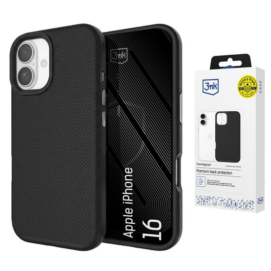 3mk Fortis MagCase iPhone 16-hoz - fekete