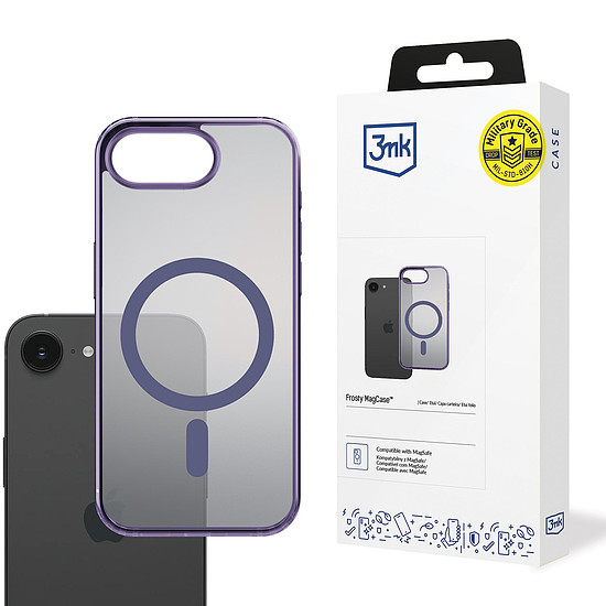 3mk Frosty MagCase Apple iPhone 16E készülékhez - lila