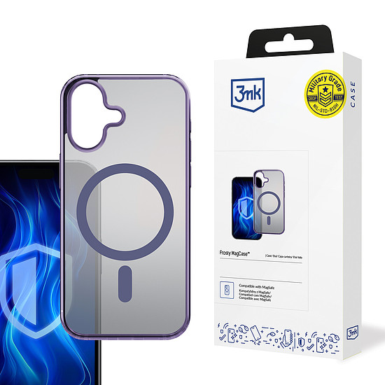 3mk Frosty MagCase lila tok Apple iPhone 16 Plus-hoz - lila