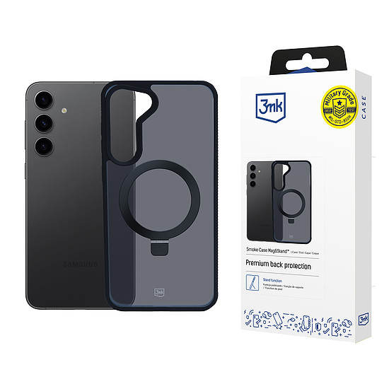 3mk Füstálló Tok Mag&Stand Samsung Galaxy S24-hez - fekete