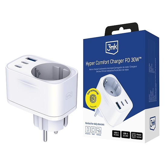 3mk Hyper Comfort Töltő GaN PD 30W - Fehér