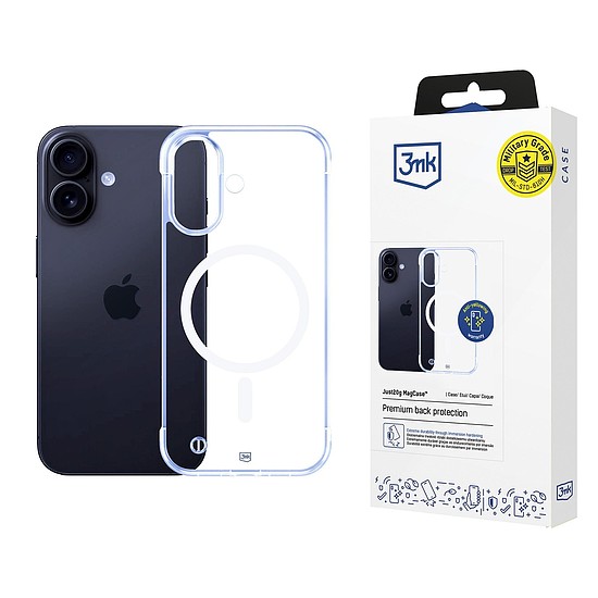3mk Just20g MagCase iPhone 16-hoz - átlátszó