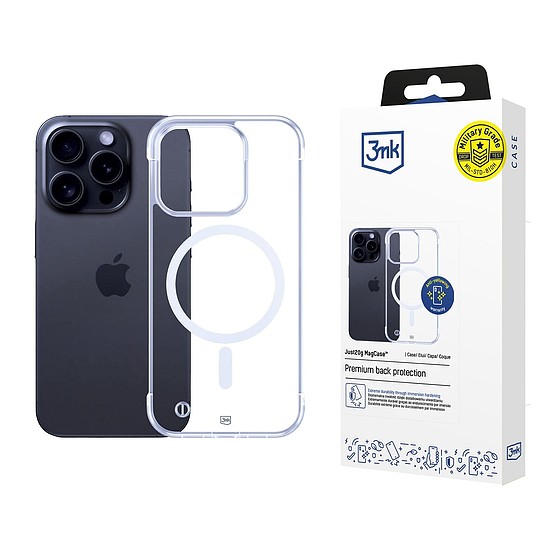 3mk Just20g MagCase iPhone 16 Próhoz - átlátszó