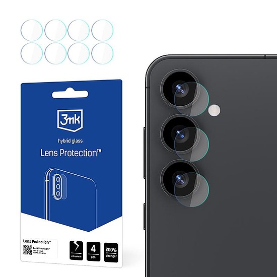 3mk lencsevédelem - fényképezőgép lencseüvege Samsung Galaxy S25-höz 4 készlet (3MK_5903108639590)