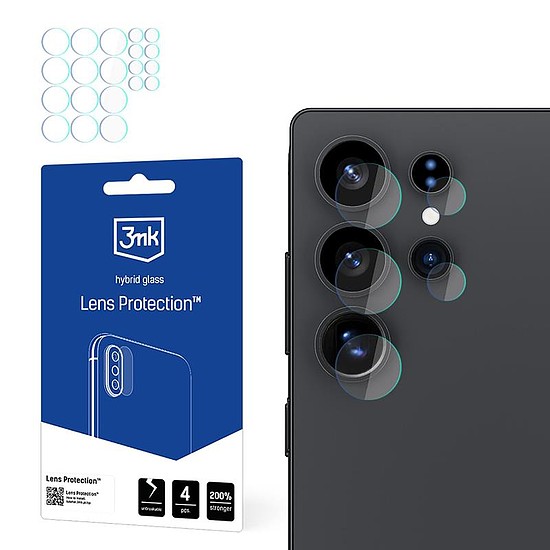3mk lencsevédelem - fényképezőgép lencseüvege Samsung Galaxy S25 Ultra készülékhez 4 szett (3MK_5903108628921)
