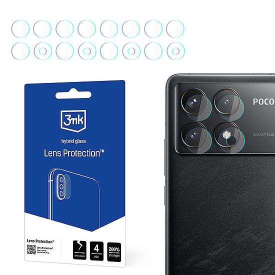 3mk lencsevédelem - Kameralencse üveg POCO F6 Pro-hoz 4 készlet (3MK_5903108574891)