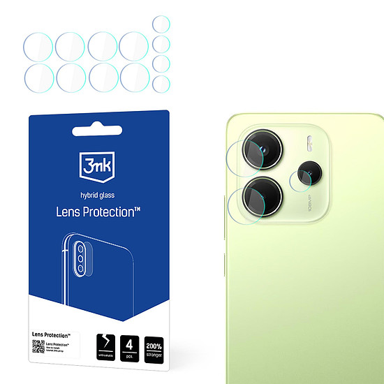 3mk lencsevédő kameraüveg Xiaomi Redmi Note 14 4G készülékhez
