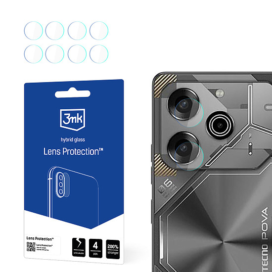 3mk Lens Protection hibrid kameraüveg Tecno Pova 6 Neo készülékhez