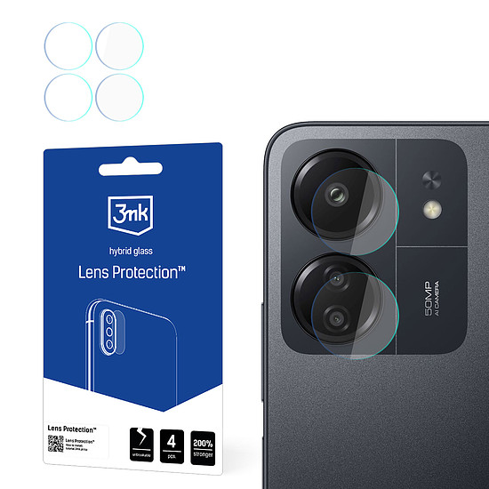 3mk Lens Protection hibrid kameraüveg Xiaomi Redmi 13C / Poco C65 készülékhez