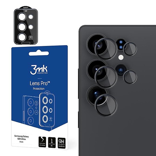 3mk Lens Protection Pro - fényképezőgép lencseüvege Samsung Galaxy S25 Ultra készülékhez fekete (3MK_5903108619011)