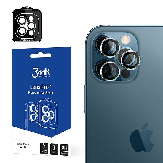 3mk Lens Protection Pro iPhone 12 Pro Kamera lencsevédő rögzítőkerettel 1 db.