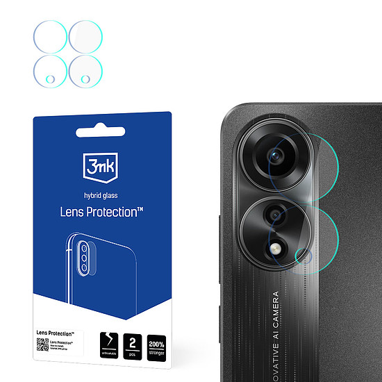 3mk Lens Protection hibrid kameraüveg Oppo A78 5G-hez