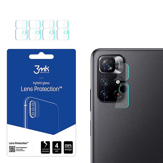 3mk Lens Protection hibrid kameraüveg Xiaomi Redmi Note 11S 5G / 11T 5G készülékhez