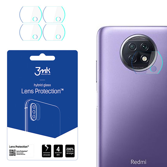 3mk Lens Protection hibrid kameraüveg Xiaomi Redmi Note 9T 5G készülékhez