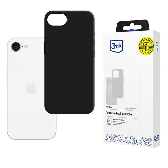 3mk matt tok Apple iPhone 16e / SE 4 készülékhez - fekete