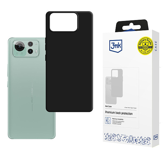3mk matt tok Asus Zenfone 12 Ultra készülékhez - fekete