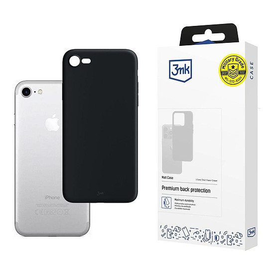 3mk matt tok iPhone 7 / 8-hoz - fekete