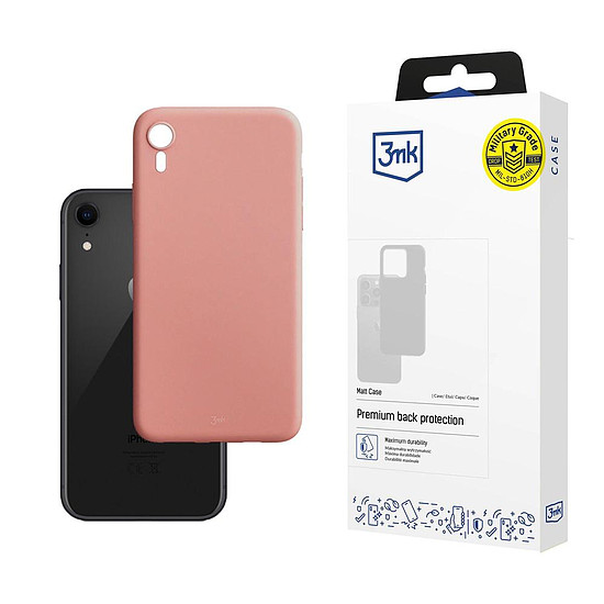 3mk matt tok iPhone Xr-hez - rózsaszín