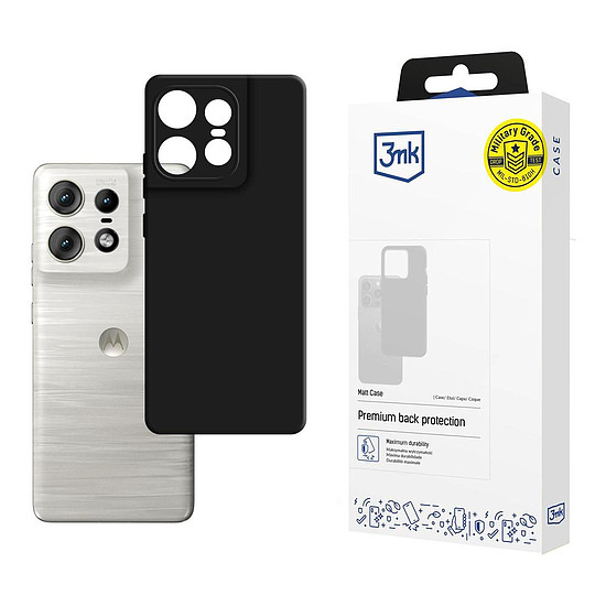 3mk matt tok Motorola Edge 50 Pro-hoz - fekete