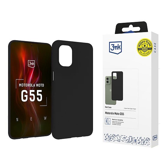 3mk matt tok - Motorola Moto G55 5G tok fekete (3MK_5903108608909)