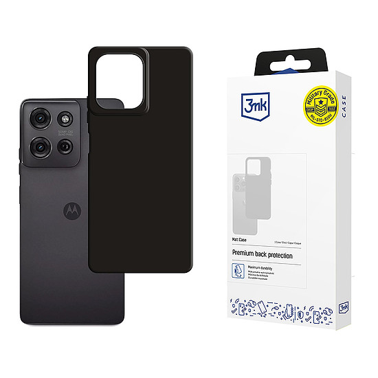 3mk matt tok Motorola Moto G75-höz - fekete